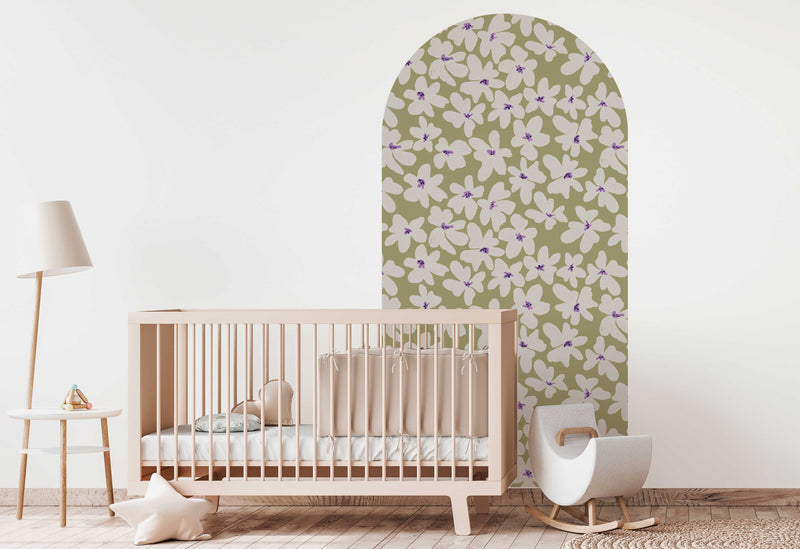 Peel and Stick Arch Wallpaper Decal - Bold Flowers