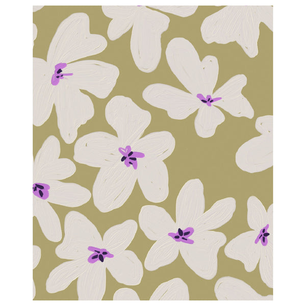 Wallpaper Sample - Bold Flowers Green