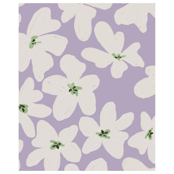 Wallpaper Sample - Bold Flowers Lilac