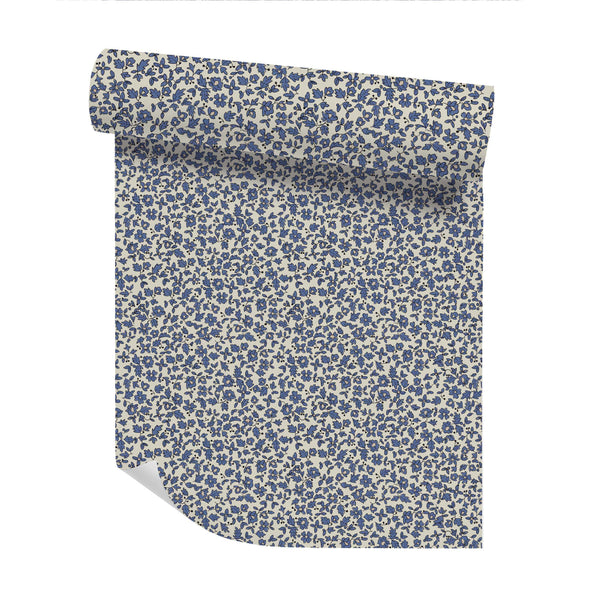 Piece of Wallpaper - Ditsy Daisy blue