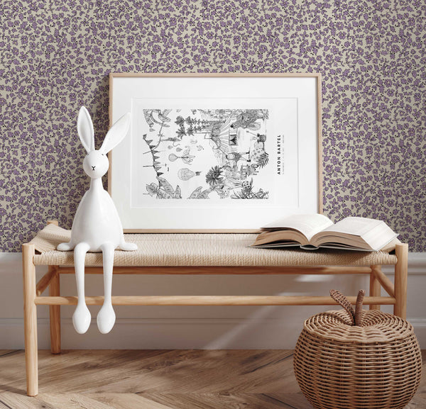 Piece of Wallpaper - Ditsy Daisy lilac