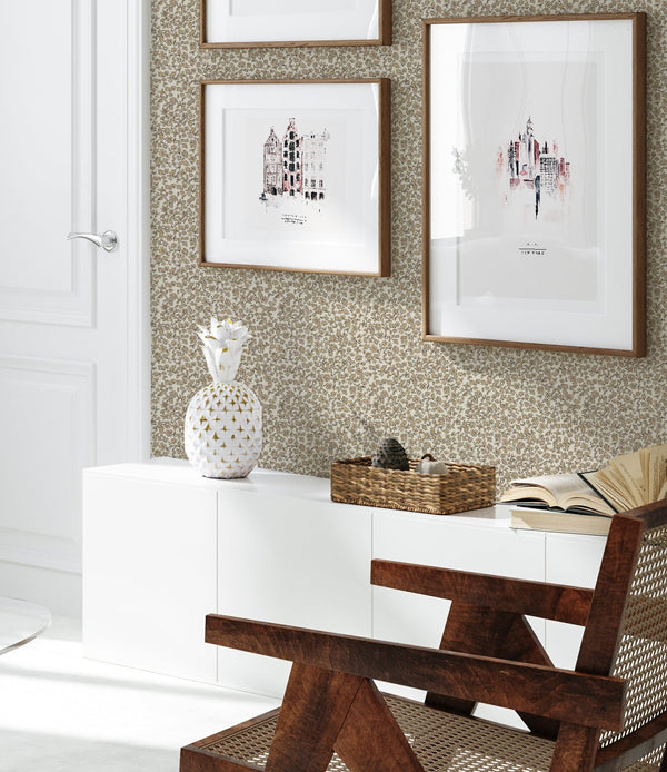 Piece of Wallpaper - Ditsy Daisy ochre