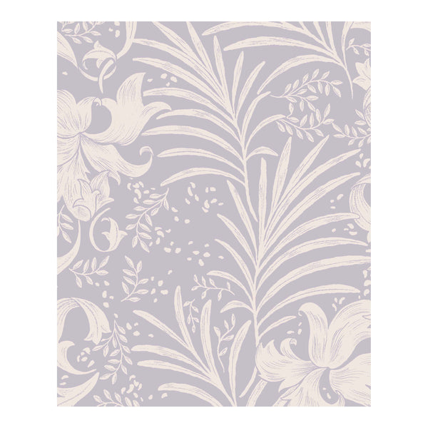 Wallpaper Sample - Donna Floral soft lilac