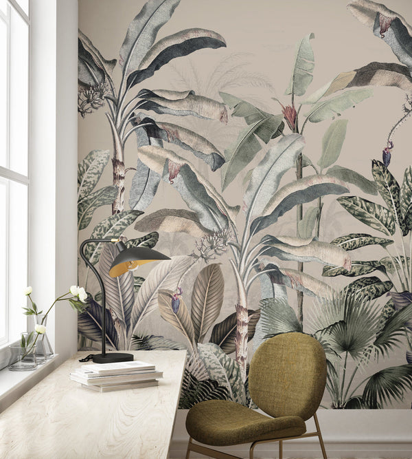 Wallpaper Sample - Dreamy Jungle Beige