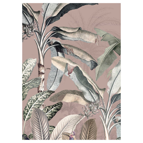 Wallpaper Sample - Dreamy Jungle Dark Blush