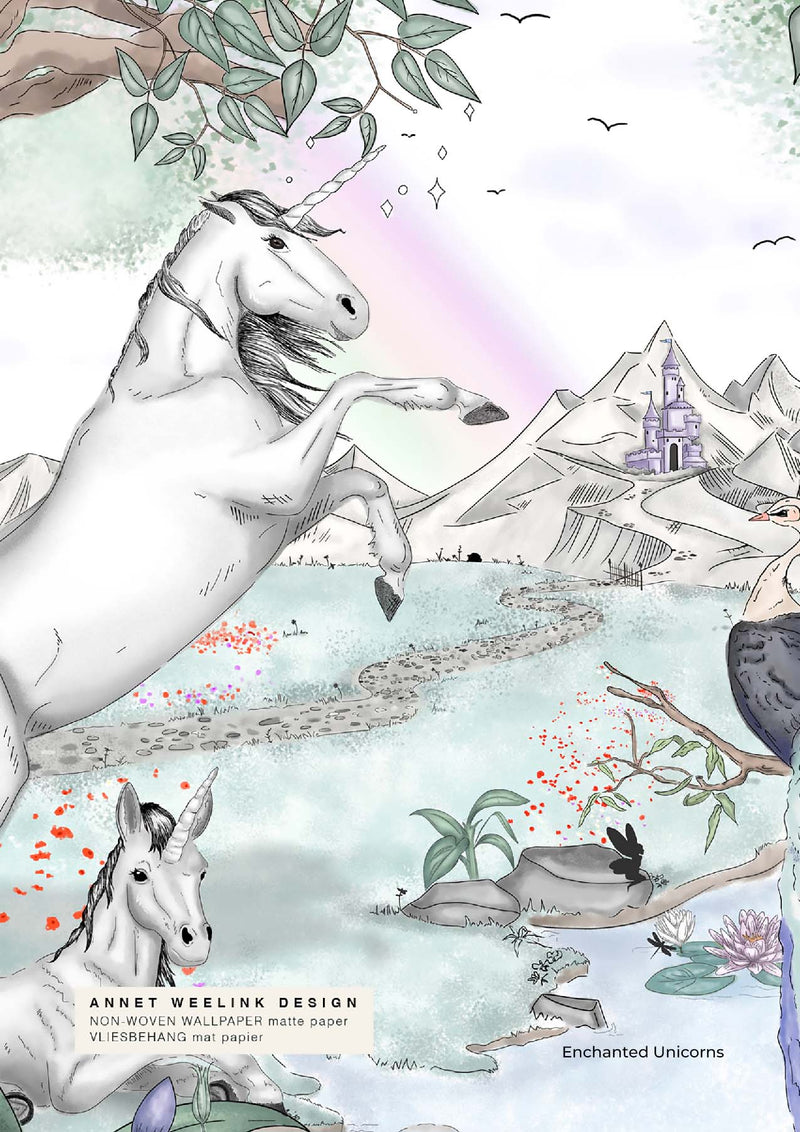 Carta da parati unicorno  -  ENCHANTED UNICORNS