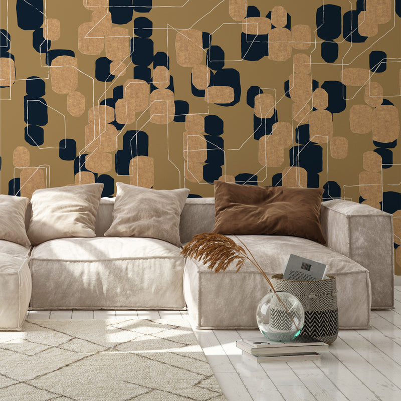 Papel pintado dorado - GOLD RUSH