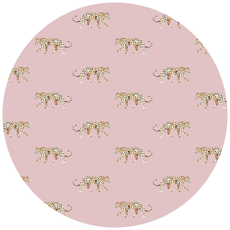 Vinilo decorativo redondo - Leopard Dusty Pink