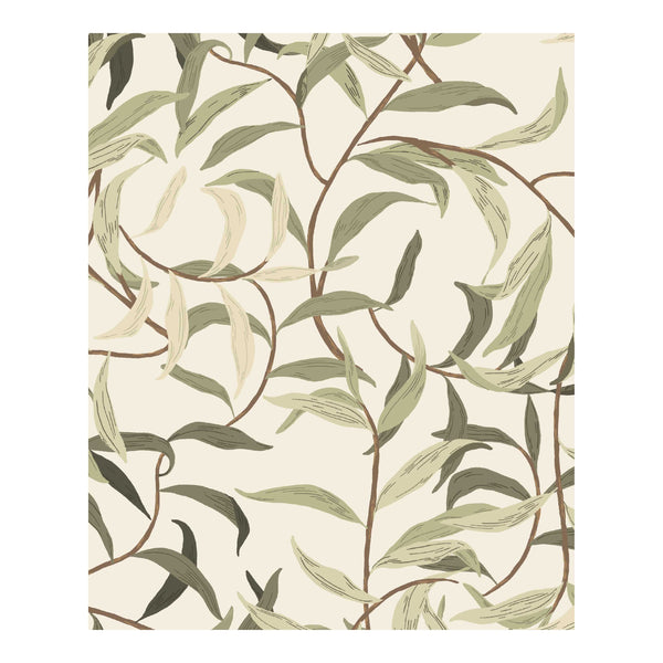 Wallpaper Sample - Lola Leaves green