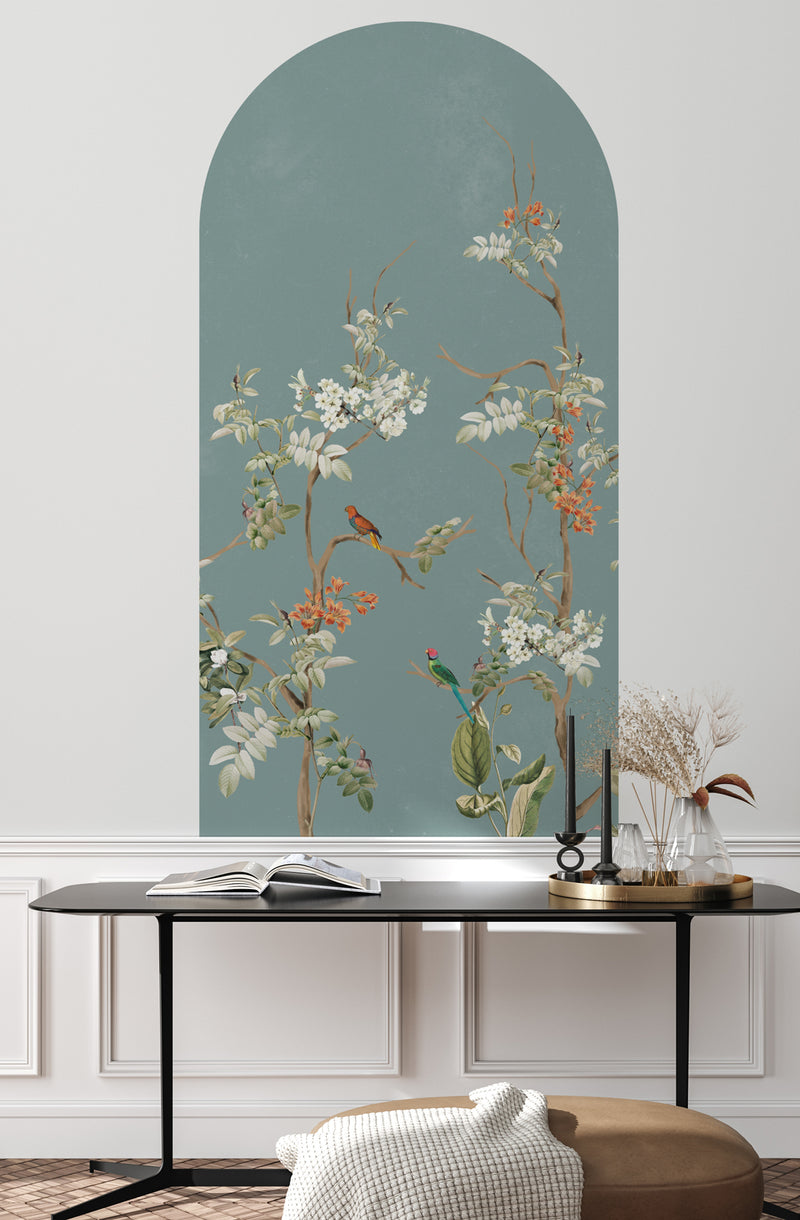 Peel and stick Arch Wallpaper Decal - Lush Eden Teal