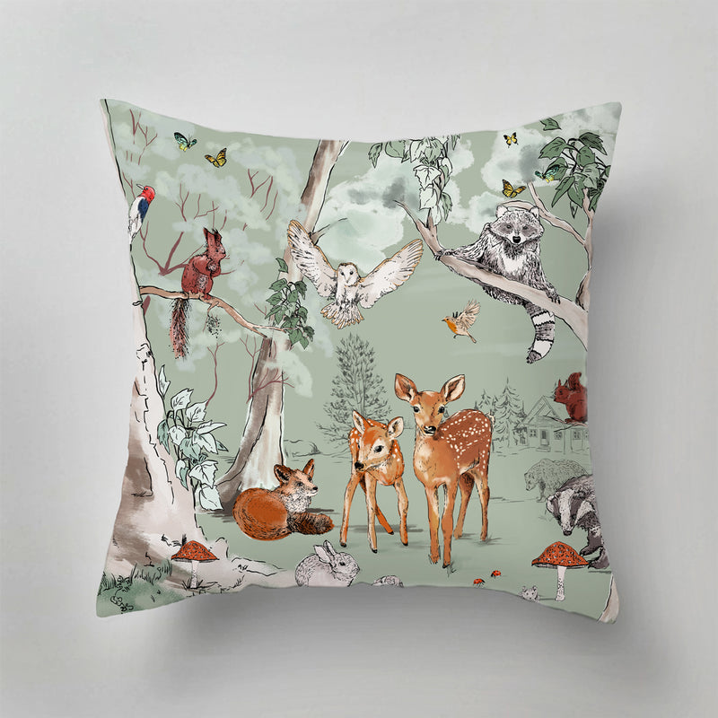 Indoor Pillow - MAGICAL FOREST Green