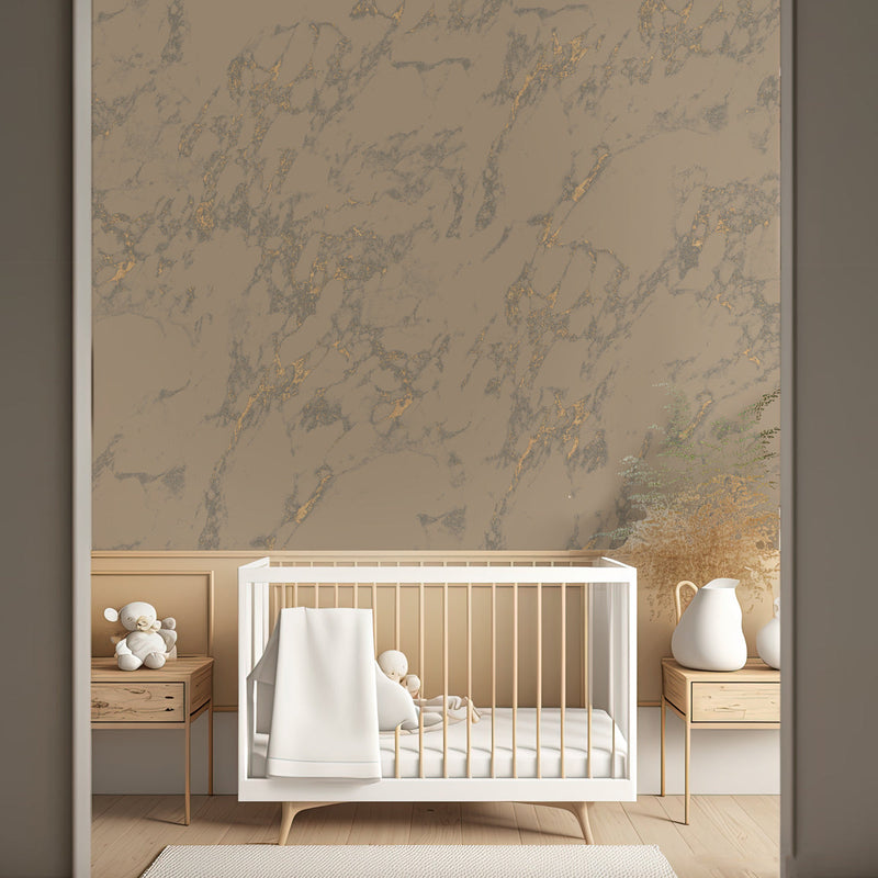 Papel pintado dorado - MARLY MARBLE