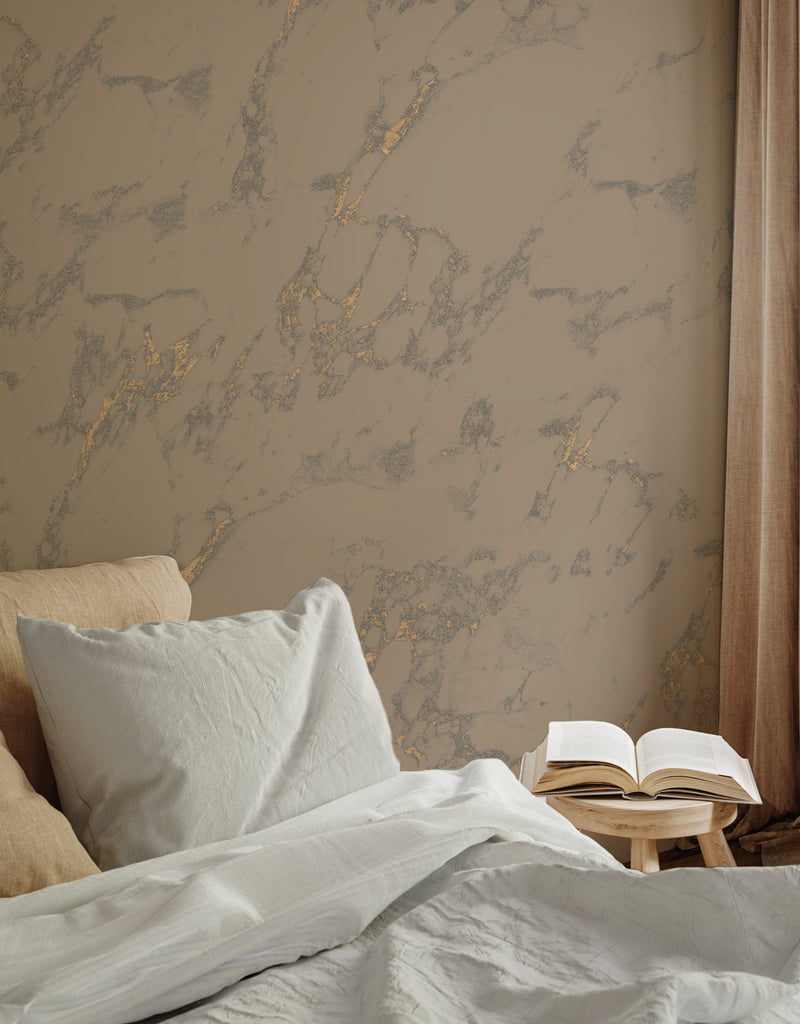 Papel pintado dorado - MARLY MARBLE