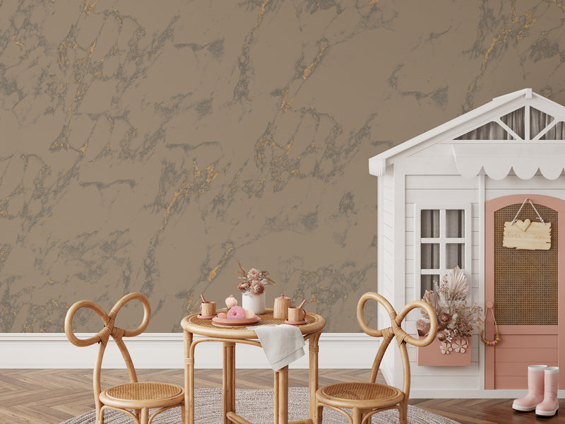 Papel pintado dorado - MARLY MARBLE