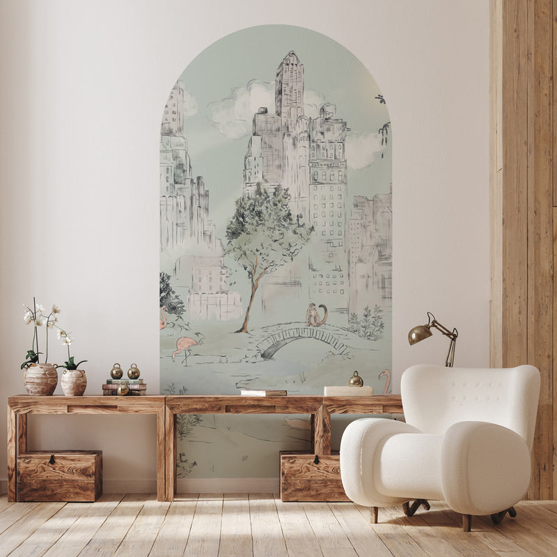 Peel and Stick Arch Wallpaper Decal - New York Central Park