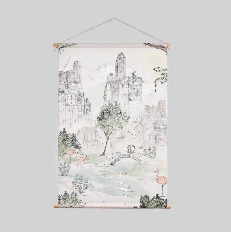 Textilposter - CENTRAL PARK Off white