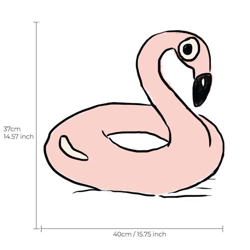 Separate Wall Sticker - Palm Spring Flamingo