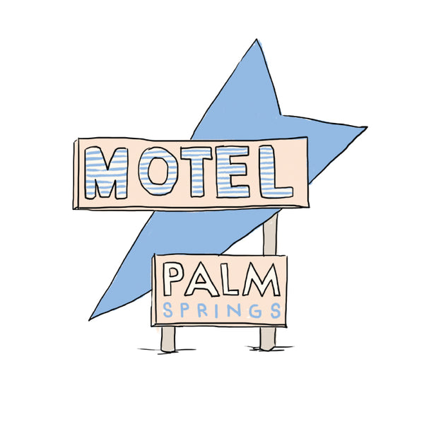 Oddzielna naklejka ścienna  -  Palm Spring Motel Sign