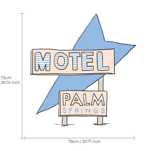 Adhesivo separado para pared - Palm Spring Motel Sign