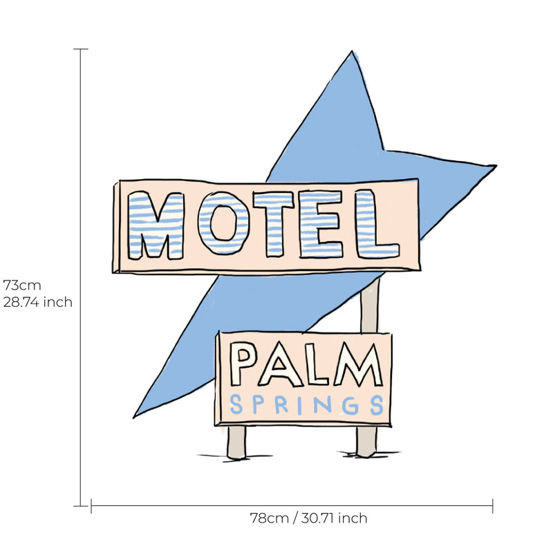 Separate Wall Sticker - Palm Spring Motel Sign