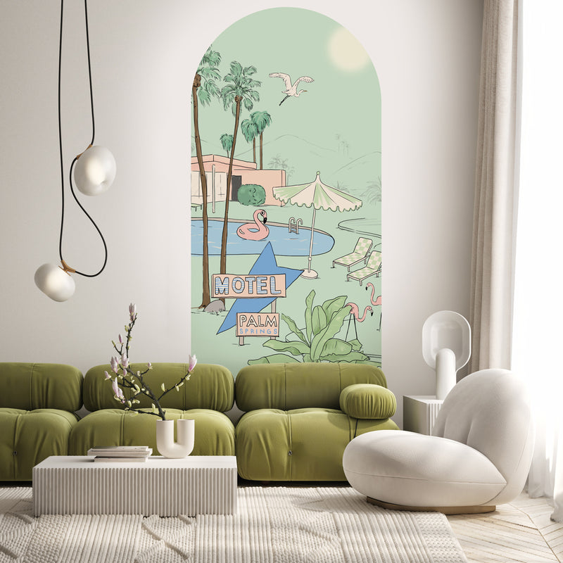 Décoller et coller Arch Wallpaper Decal - PALM SPRINGS mint