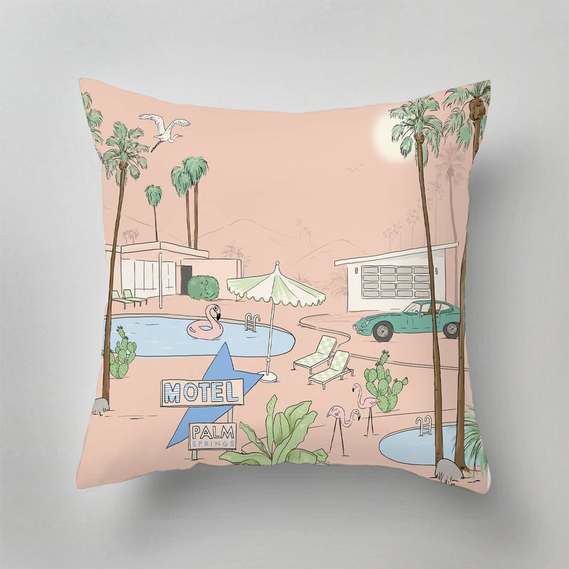 Outdoor Pillow - PALM SPRINGS peach