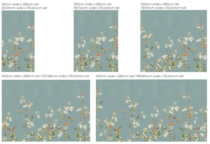 Floral Wallpaper - LUSH EDEN teal