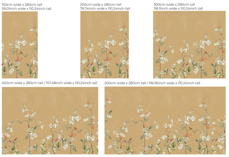 Floral Wallpaper - LUSH EDEN gold