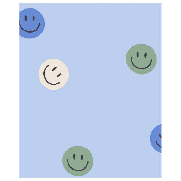 Wallpaper Sample - Smiley Light Blue