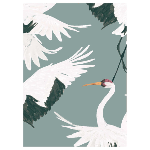 Wallpaper Sample - Stork Teal