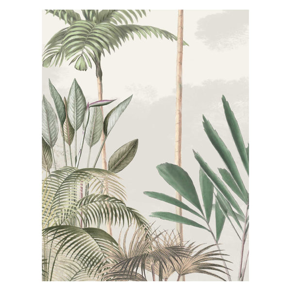 Muestra de papel pintado - Tropical Wilderness beige/verde