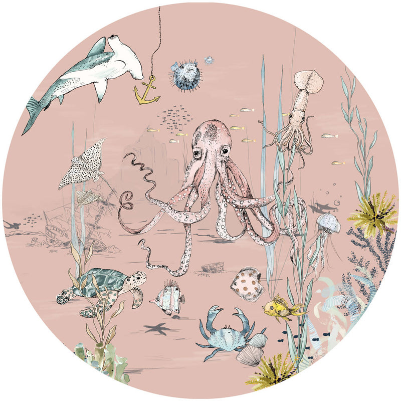 Vinilo decorativo redondo - Underwater Wonders Sorbet