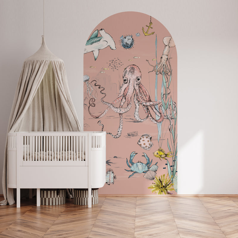 Peel and stick Arch Wallpaper Decal - Underwater Wonders