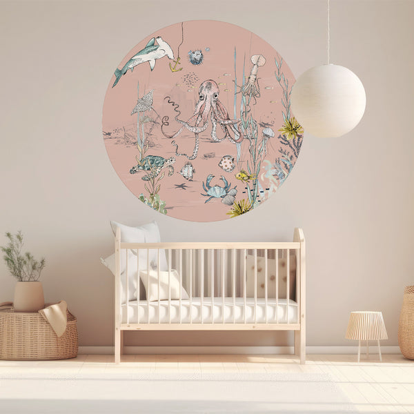 Vinilo decorativo redondo - Underwater Wonders Sorbet