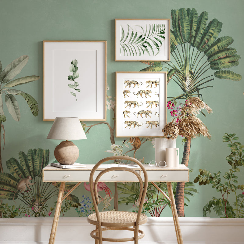 papier peint tropical - Vibrant Exotics Mint