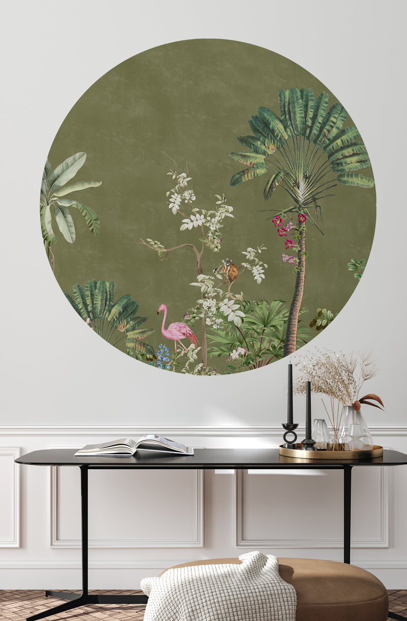 Round wall sticker - Vibrant Exotics