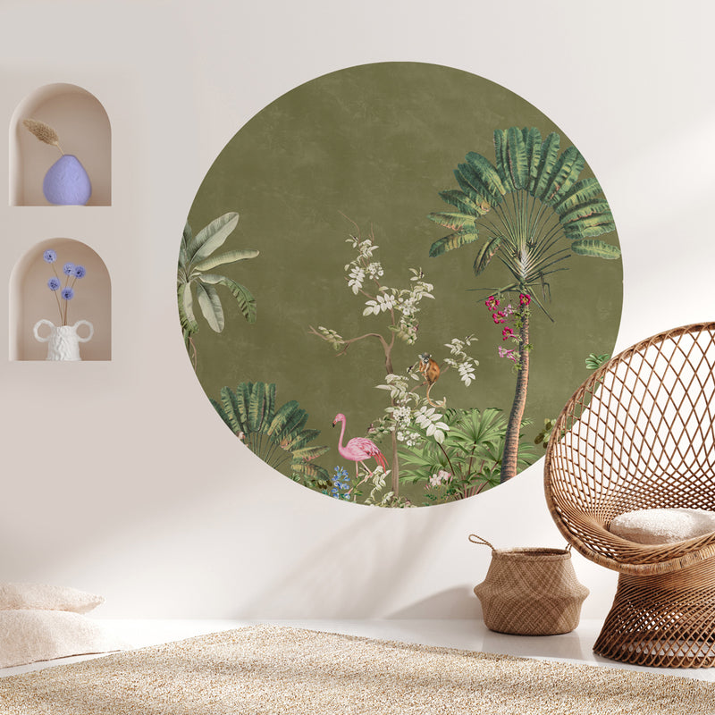 Round wall sticker - Vibrant Exotics