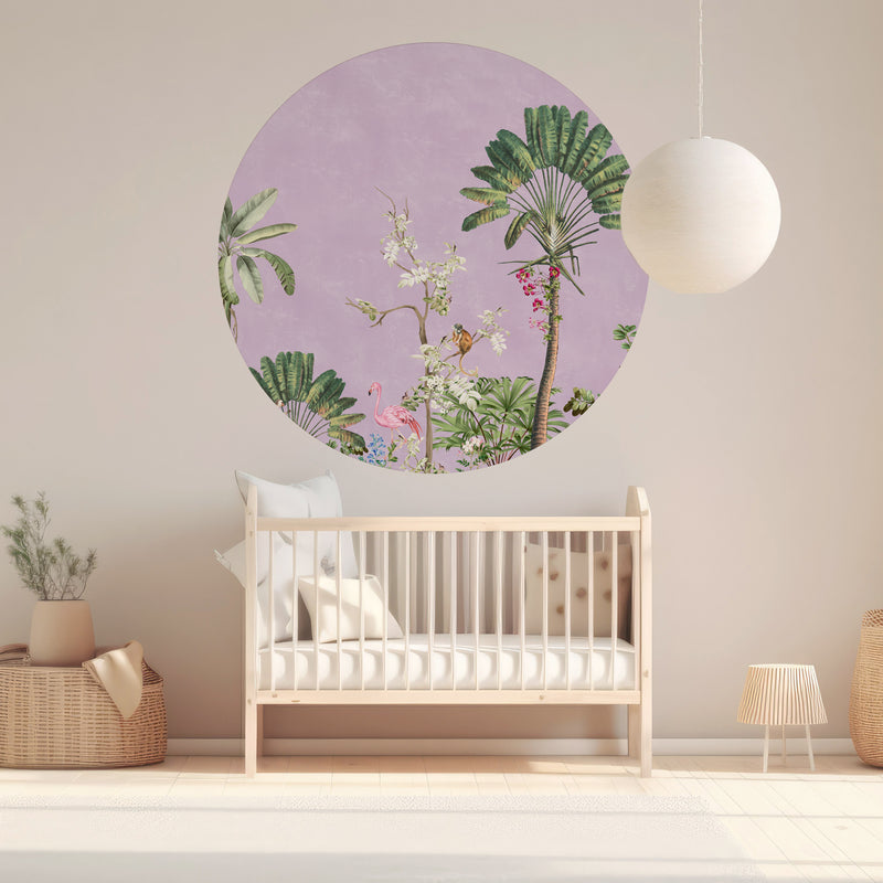 Round wall sticker - Vibrant Exotics