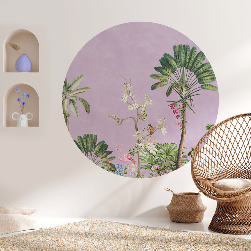 Round wall sticker - Vibrant Exotics