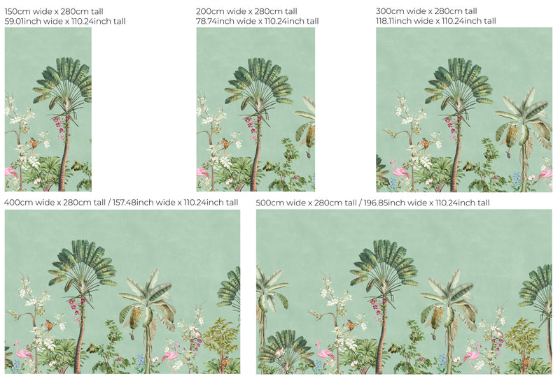 papel tapiz tropical - Vibrant Exotics Mint