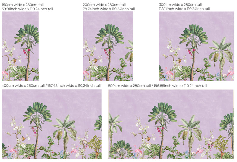 Tropisch Behang - Vibrant Exotics Lilac