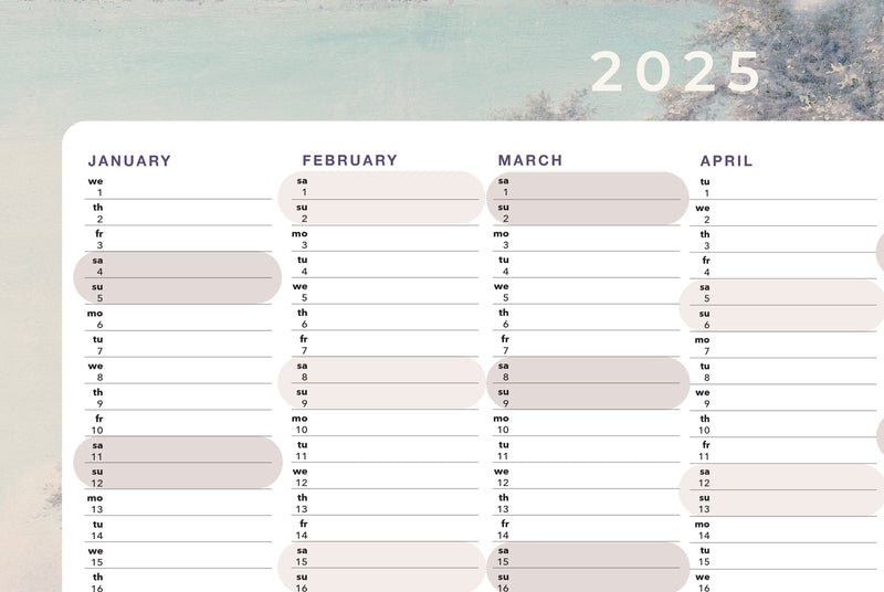 Yearly Planner 2025 - DUTCH MASTER BLUE