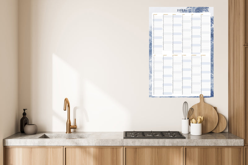 Jaarplanner 2025 - ROMANTIC GARDEN BLUE