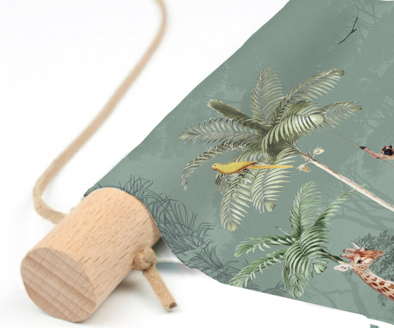 Textile Poster - Wildlife's playground Green