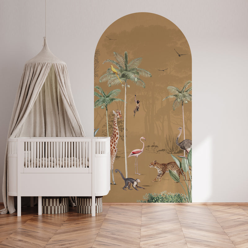 Peel and stick Arch Wallpaper Decal - Wildlife's Playground