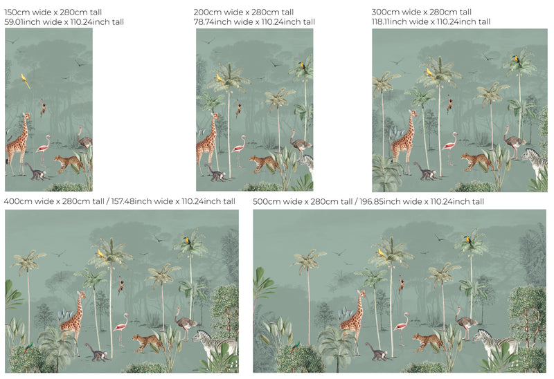 Papel pintado de la selva - WILDLIFE'S PLAYGROUND Green