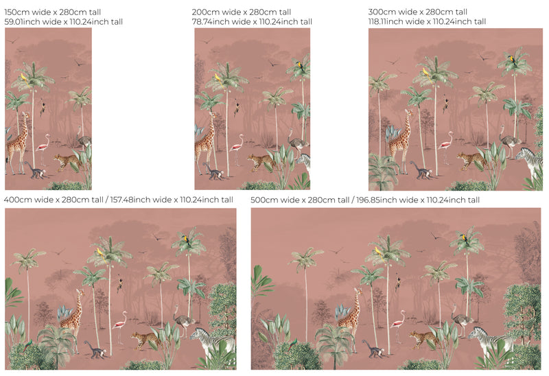 Jungle Wallpaper - WILDLIFE'S PLAYGROUND Blush