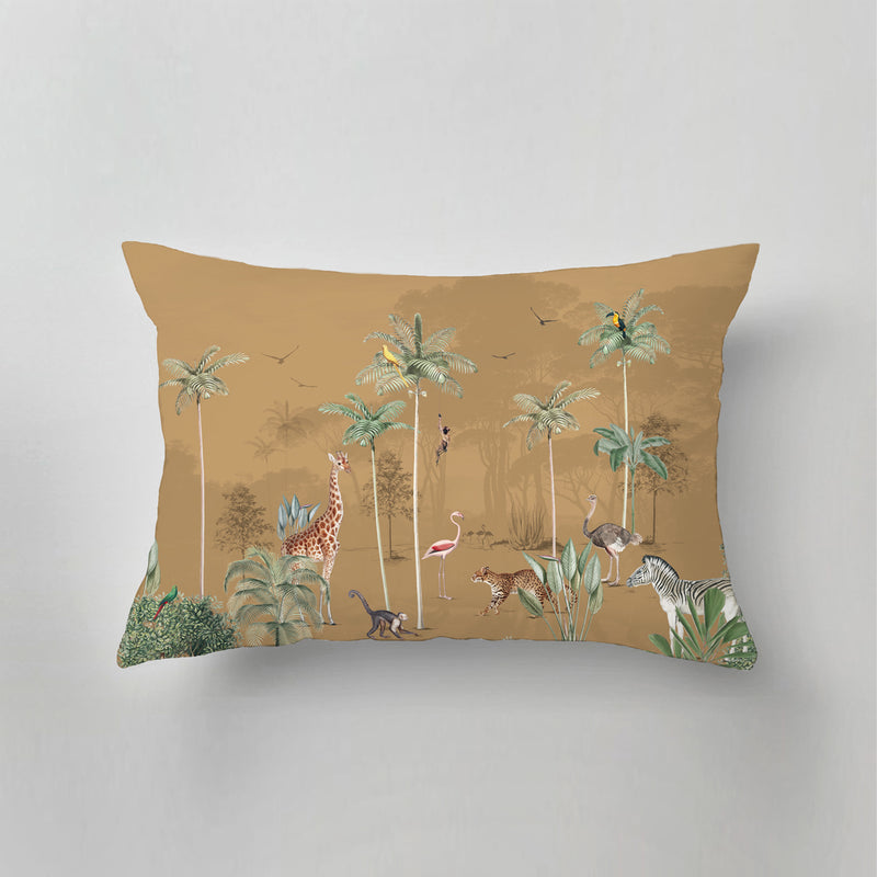 Outdoor Pillow - WILDLIFE'S PLAYGROUND Ochre