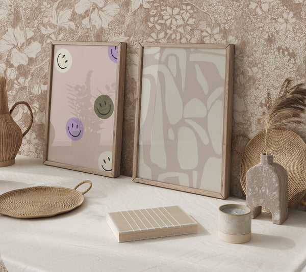 Wallpaper Sample - Amelia Flower beige