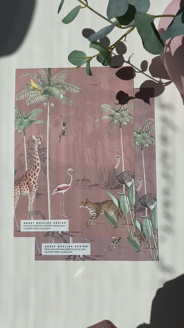 Jungle Wallpaper - WILDLIFE'S PLAYGROUND Blush